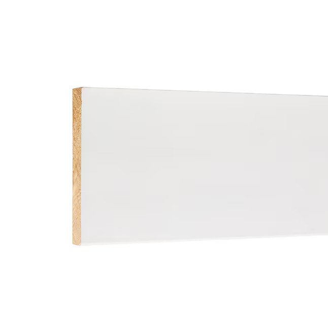 RELIABILT 9/16-in x 3-1/2-in x 12-ft Craftsman Primed Pine 3211 Baseboard Moulding | Lowe's