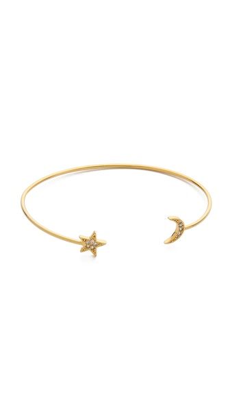 Star &amp; Moon Bangle Bracelet | Shopbop