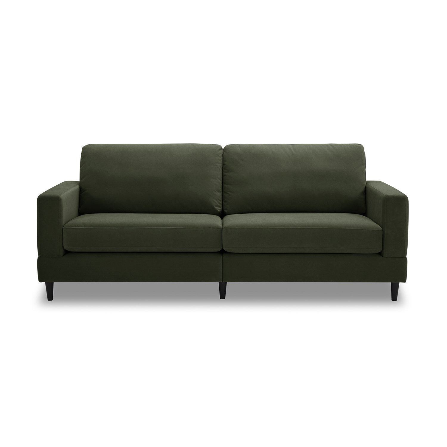 Better Homes & Gardens Springwood Wood Frame Sofa, Olive Velvet | Walmart (US)