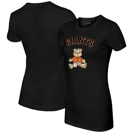 Women s Tiny Turnip Black San Francisco Giants Girl Teddy T-Shirt | Walmart (US)