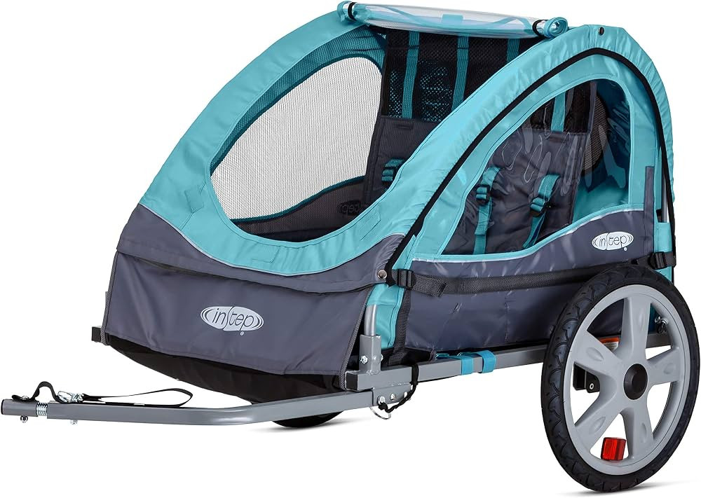 Instep Sync and Take 2 Bike Trailer for Kids, Single and Double Seat Options, 5-Point Harness, Fo... | Amazon (US)