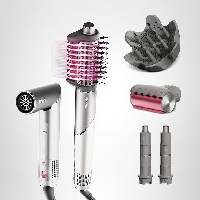 Shark FlexFusion Hair Dryer with Fusion Hair Brush, Diffuser, Ceramic Air Styler with Auto-Wrap H... | Amazon (US)