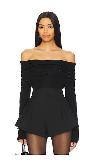 Aura Clavicle Sweater in Black | Revolve Clothing (Global)
