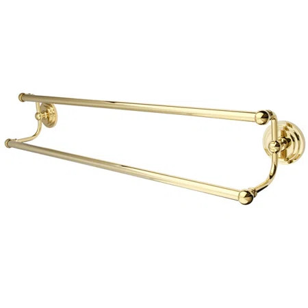Milano Manhattan Double 24" Wall Mounted Towel Bar EBA2713PB | Wayfair North America