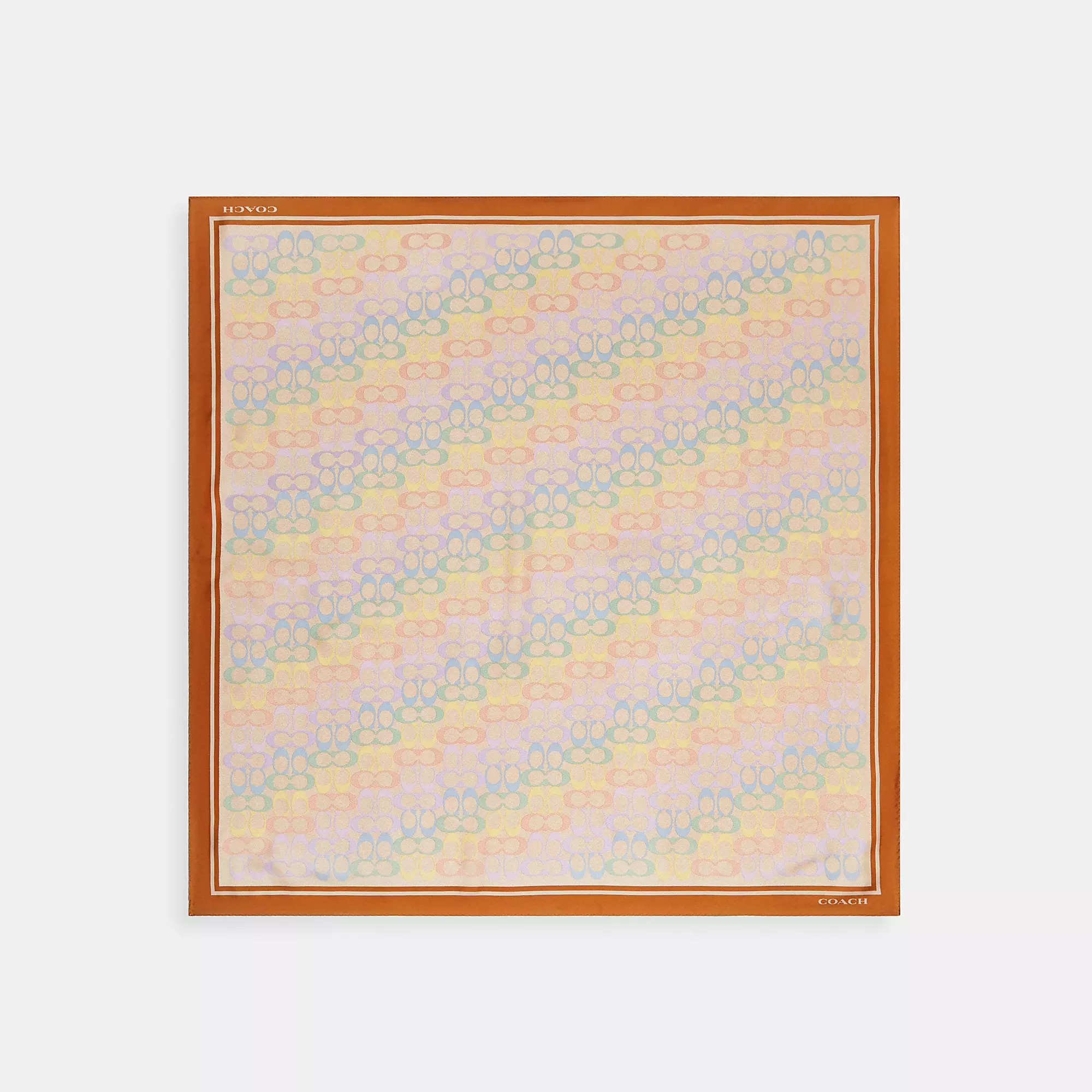 Signature Rainbow Print Silk Square Scarf | Coach (US)