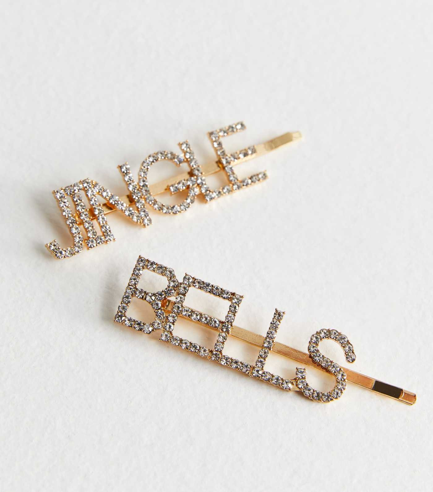 2 Pack Gold Diamanté Jingle Bells Hair Slides
						
						Add to Saved Items
						Remove from ... | New Look (UK)