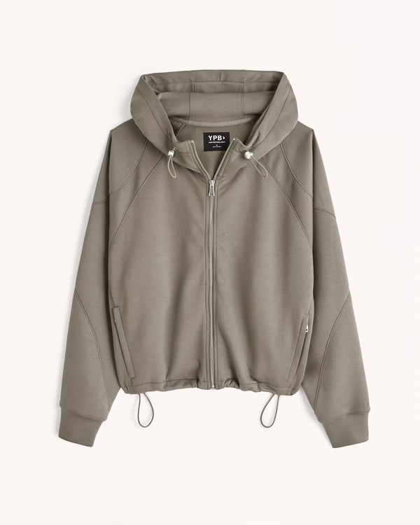 YPB neoKNIT Cinched Full-Zip Hoodie | Abercrombie & Fitch (US)
