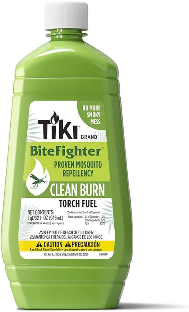TIKI Clean Burn Mosquito Repellent Torch Fuel – 1/4 Gallon (32 oz.), Smokeless & Low-Soot Citro... | Amazon (US)