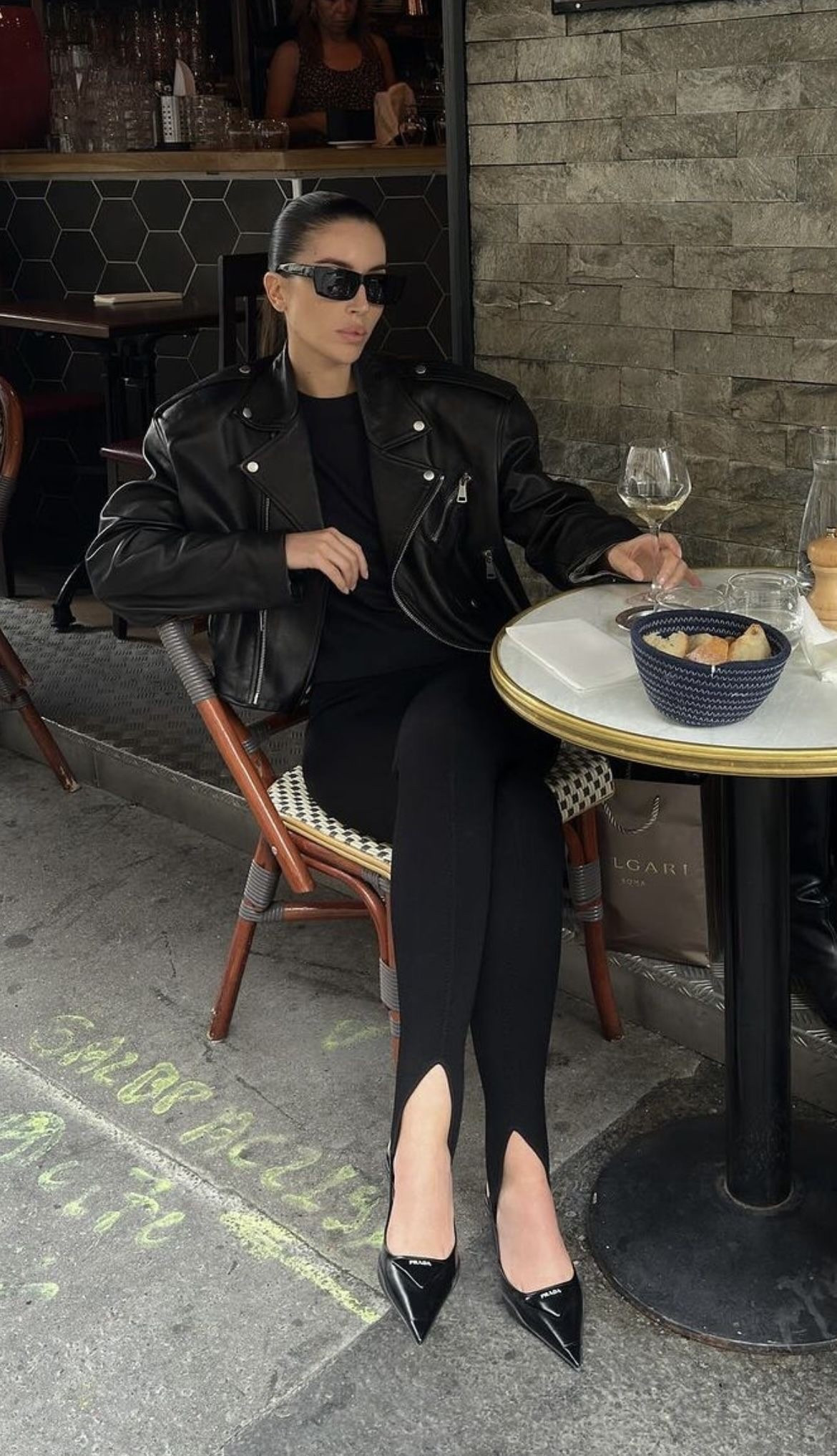 Leather jacket 
Stirrup pants 

#LTKFestival #LTKPetite #LTKSpringSale