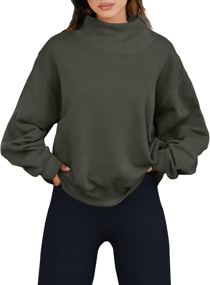 ANRABESS Womens Oversized Sweatshirts Turtleneck Pullover Long Sleeve Hoodies Tops Fall Outfits 2... | Amazon (US)