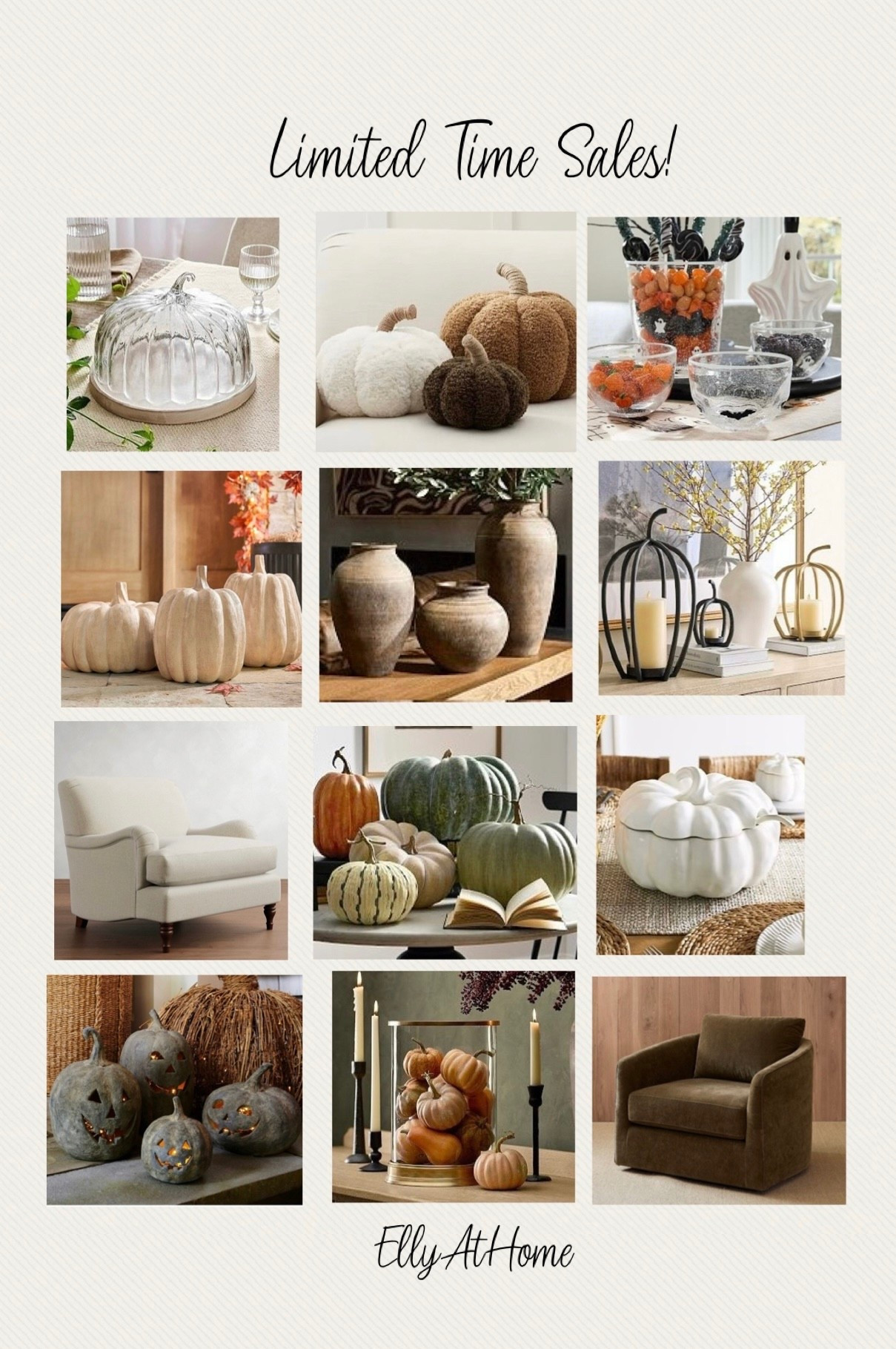 Fall clearances & Limited time sales at Pottery Barn! Shop fall, Halloween home decor accessories and furniture, accent chairs, sofas. Labor Day weekend sales! 

#LTKHome #LTKSaleAlert #LTKFindsUnder50