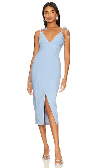 Aaliyah Midi Dress in Periwinkle Blue Fall Midi Dress Fall Cocktail Dress Fall Midi Dresses | Revolve Clothing (Global)