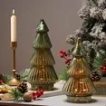 Better Homes & Gardens 12‘’  Decorative Tabletop Christmas Tree in Mercury Ribbed Green Glass... | Walmart (US)
