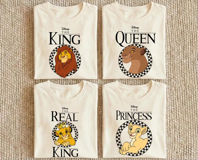 Lion King Family Tee, Disney Father's Day Shirts, Real King Queen Matching T-shirt, Simba Father ... | Etsy (Global)