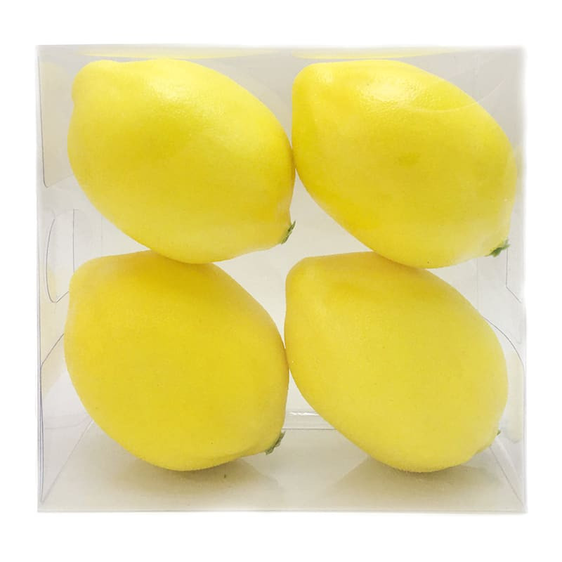 Set of 4 Lemon Decorative Bowl Filler | At Home