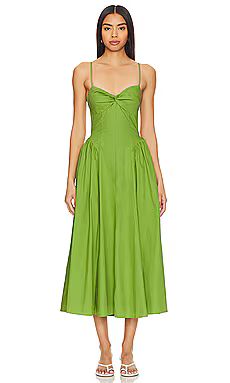 NIA Destene Dress in Pesto from Revolve.com | Revolve Clothing (Global)