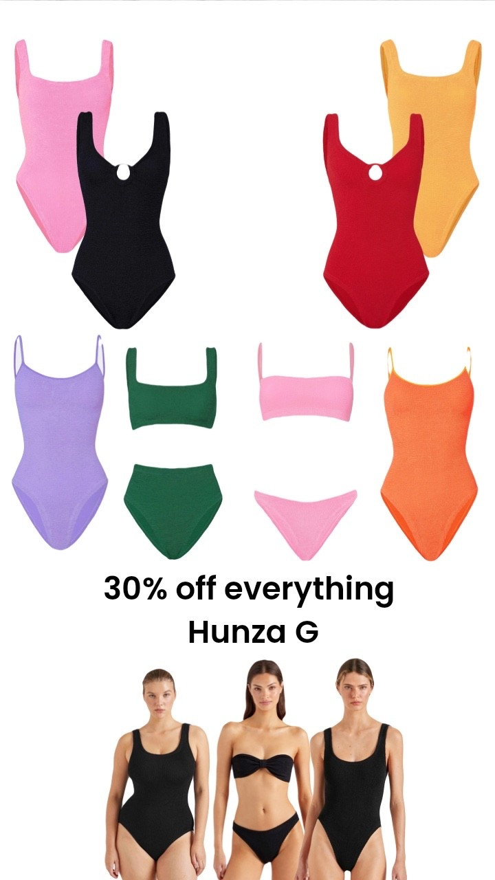 30% off everything at Hunza G 

#LTKstyletip #LTKCyberWeek #LTKswimwear