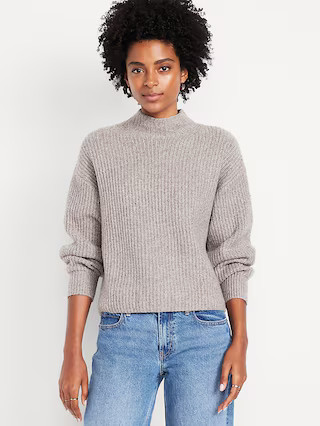 SoSoft Cropped Mock-Neck Sweater | Old Navy (US)