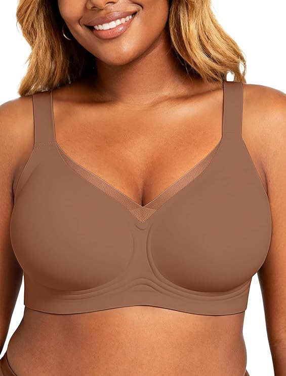 OEAK Womens Wireless Bras V Mesh Comfortable Bralette Supportive Tshirt Bra No Underwire Seamless... | Amazon (US)