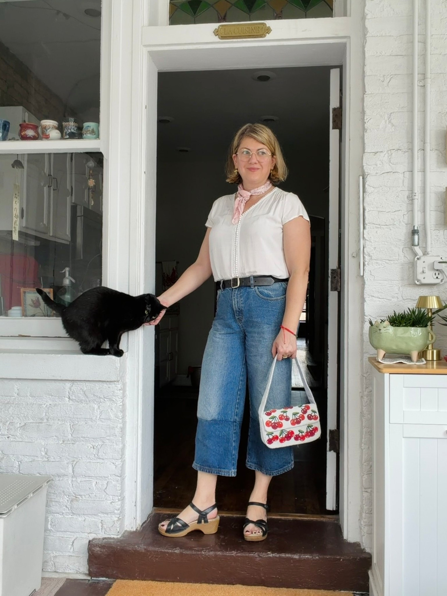 Finally feels like the right time to bring this bag out for the season! 🍒 Unlinkables: Top is Camaïeu, thrifted in Paris. Jeans are Robert Rodriguez. 

#LTKootd #LTKMidsize #LTKOver40