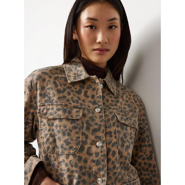 Neutral Animal Print Barn Jacket 16 | Tu Clothing