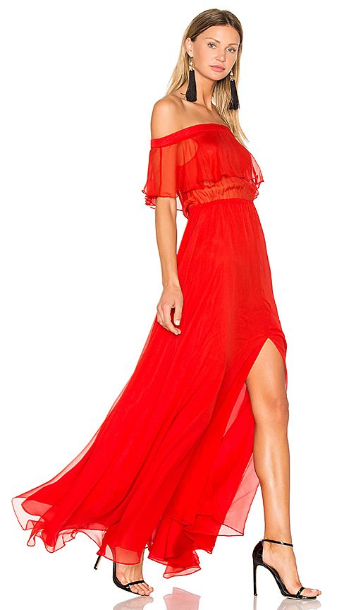 Lurelly Sol Maxi Dress in Red. - size 4 (also in 6) | Revolve Clothing