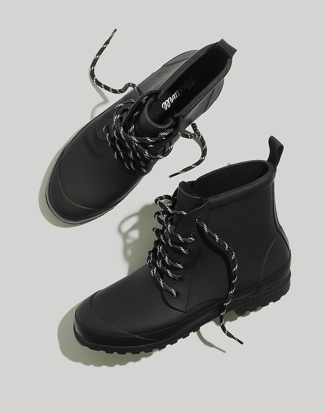 The Lace-Up Lugsole Rain Boot | Madewell