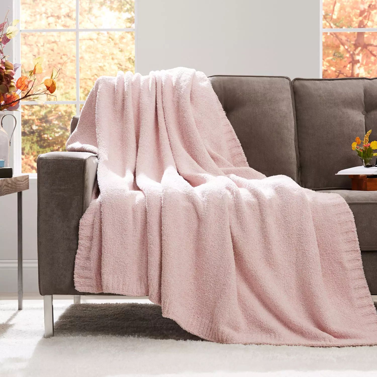 Member’s Mark Luxury Premier Collection Cozy Knit Heathered Throw (Assorted Colors) | Sam's Club
