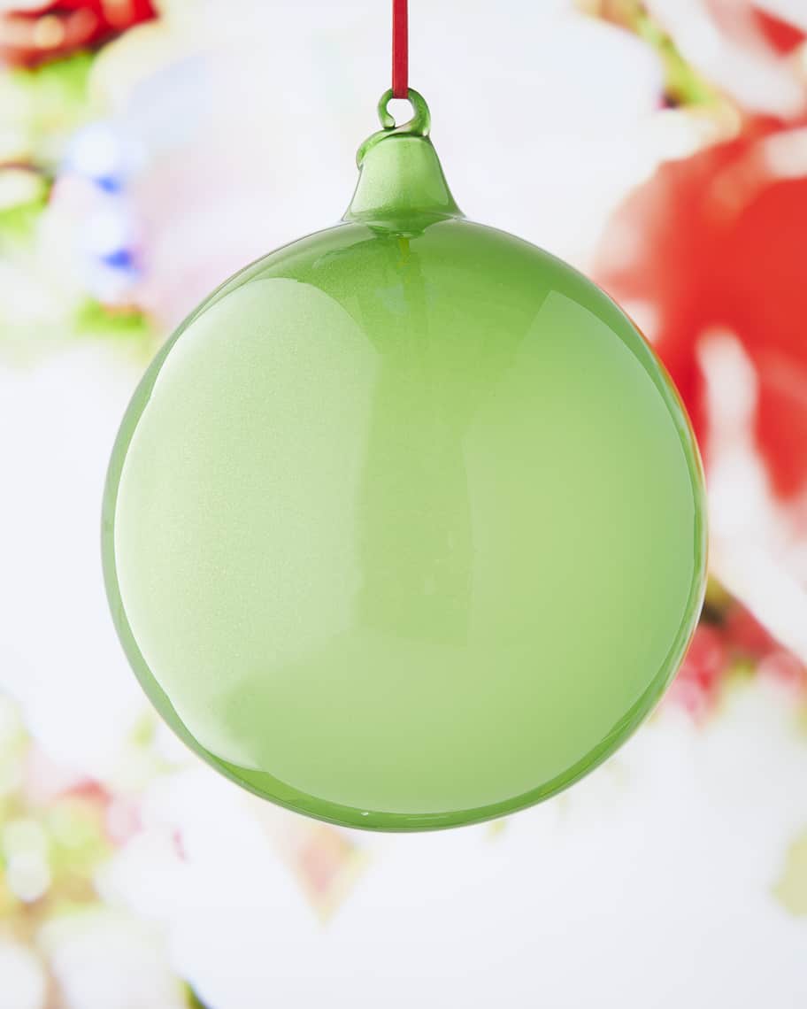 Jim Marvin 150MM Mint Green Glitter Bubblegum Christmas Ornament | Neiman Marcus