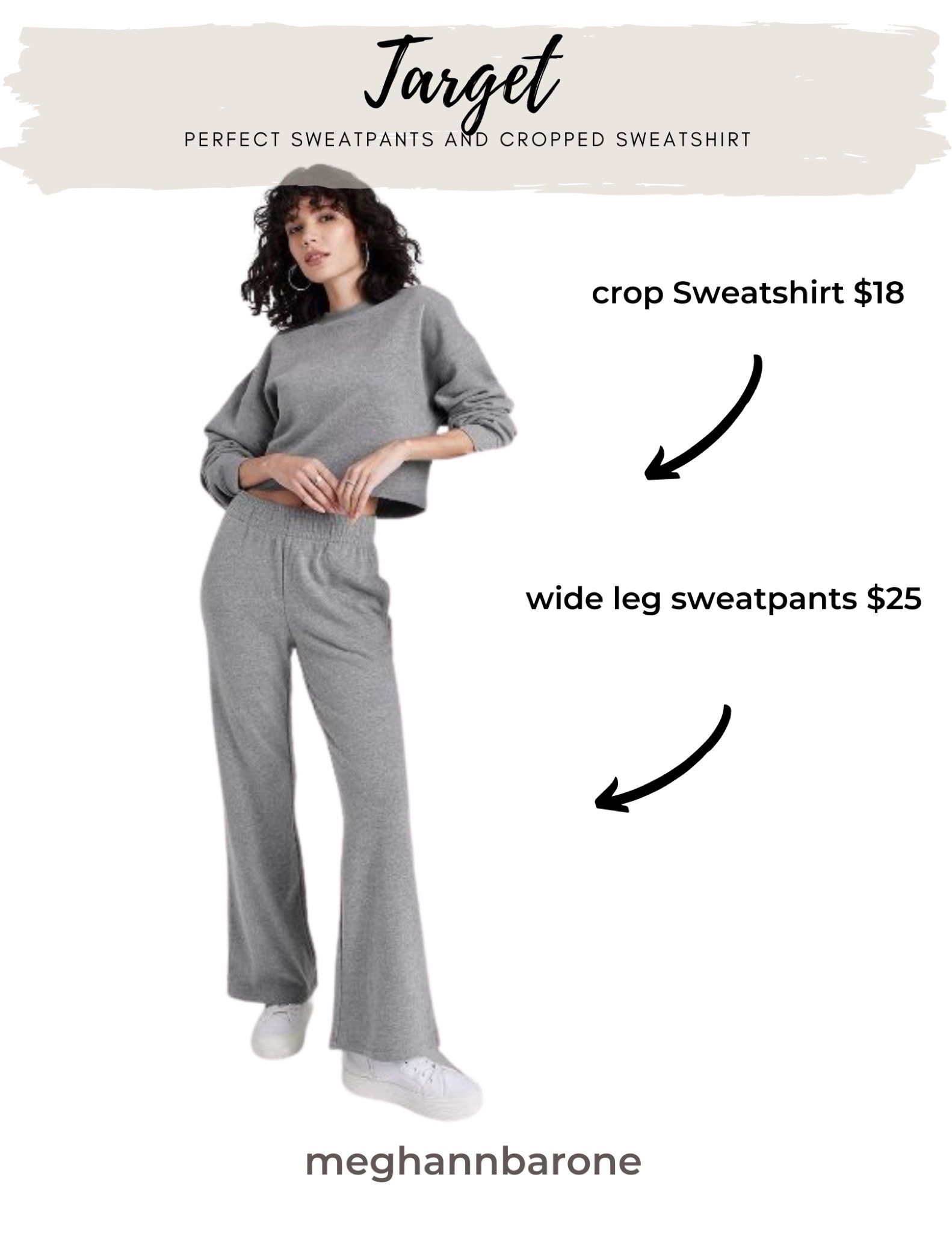 I love these lounge separates from Target! The wide leg sweatpants and crop sweatshirt look great together or as separates. These sweats come in several colors. 

#LTKunder50 #LTKSeasonal #LTKfit