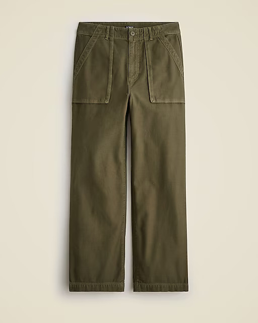 Wide-leg cargo pant in sateen cotton | J. Crew US