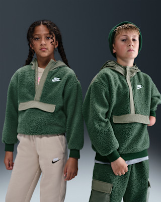 Nike Sportswear Club Fleece Big Kids' Loose 1/4-Zip Hoodie | Nike (US)