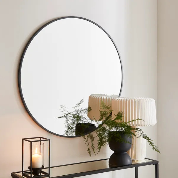 Brushed Metal Effect Round Wall Mirror | Dunelm (migrated)