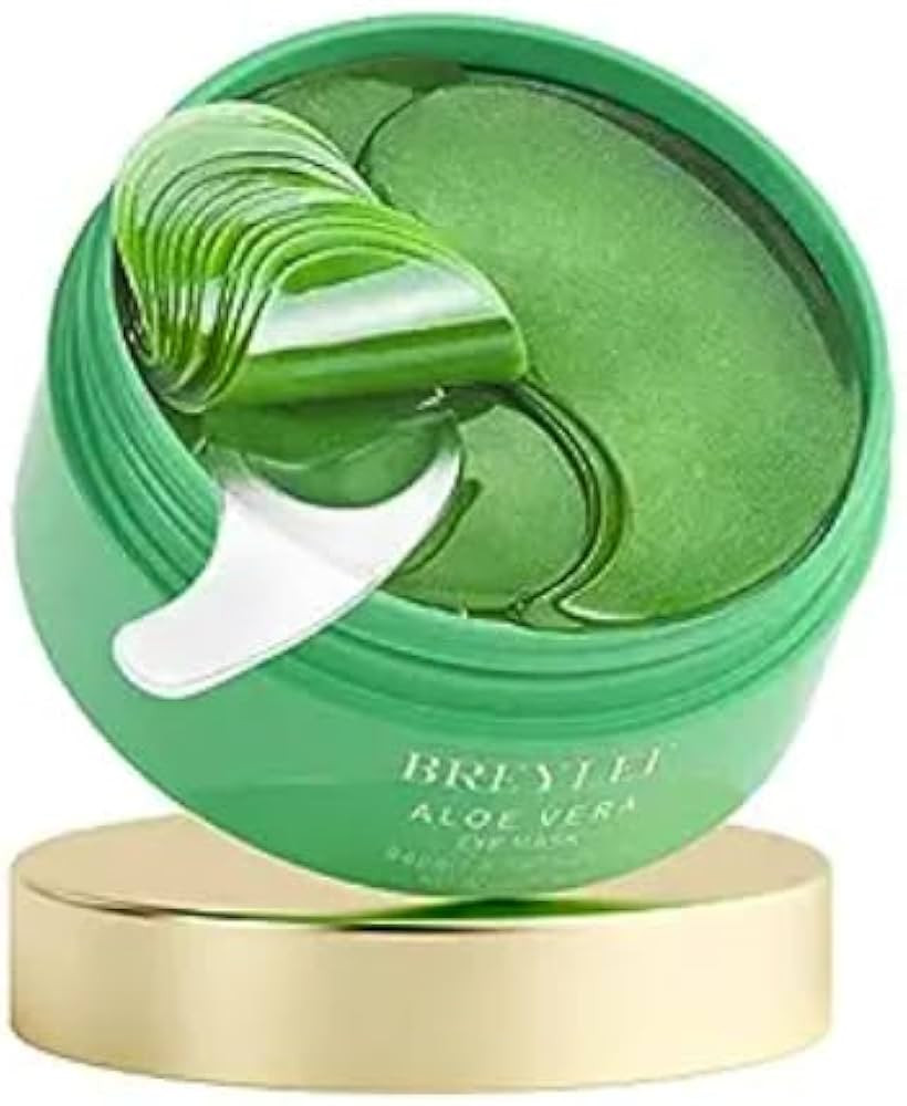 BREYLEE Aloe Vera Eye Masks - 60 Pcs - Reduce Puffy Eyes & Dark Circles, Firm & Improve Under Eye... | Amazon (US)