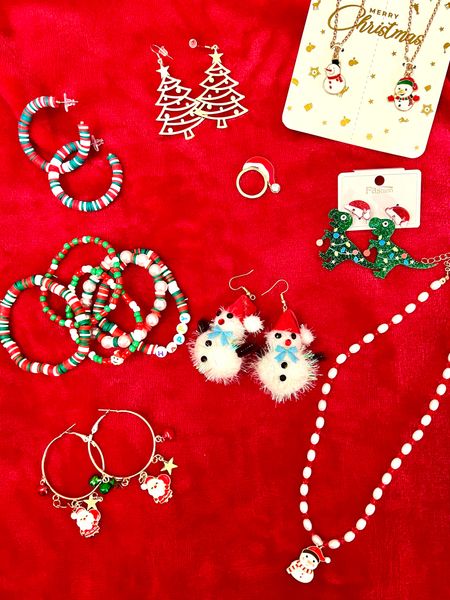 I just got this Christmas jewelry haul in all of these are under $4! Also linking a sweater that matches the Dinosaur earrings almost perfectly! 

Christmas earrings, snowman earrings, Christmas necklace, Christmas choker, Christmas tree earrings, affordable jewelry, Shein finds #blushpink #winterlooks #winteroutfits #winterstyle #winterfashion #wintertrends #shacket #jacket #sale #under50 #under100 #under40 #workwear #ootd #bohochic #bohodecor #bohofashion #bohemian #contemporarystyle #modern #bohohome #modernhome #homedecor #amazonfinds #nordstrom #bestofbeauty #beautymusthaves #beautyfavorites #goldjewelry #stackingrings #toryburch #comfystyle #easyfashion #vacationstyle #goldrings #goldnecklaces #fallinspo #lipliner #lipplumper #lipstick #lipgloss #makeup #blazers #primeday #StyleYouCanTrust #giftguide #LTKRefresh #LTKSale #springoutfits #fallfavorites #LTKbacktoschool #fallfashion #vacationdresses #resortfashion #summerfashion #summerstyle #rustichomedecor #liketkit #highheels #Itkhome #Itkgifts #Itkgiftguides #springtops #summertops #Itksalealert #LTKRefresh #fedorahats #bodycondresses #sweaterdresses #bodysuits #miniskirts #midiskirts #longskirts #minidresses #mididresses #shortskirts #shortdresses #maxiskirts #maxidresses #watches #backpacks #camis #croppedcamis #croppedtops #highwaistedshorts #goldjewelry #stackingrings #toryburch #comfystyle #easyfashion #vacationstyle #goldrings #goldnecklaces #fallinspo #lipliner #lipplumper #lipstick #lipgloss #makeup #blazers #highwaistedskirts #momjeans #momshorts #capris #overalls #overallshorts #distressesshorts #distressedjeans #whiteshorts #contemporary #leggings #blackleggings #bralettes #lacebralettes #clutches #crossbodybags #competition #beachbag #halloweendecor #totebag #luggage #carryon #blazers #airpodcase #iphonecase #hairaccessories #fragrance #candles #perfume #jewelry #earrings #studearrings #hoopearrings #simplestyle #aestheticstyle #designerdupes #luxurystyle #bohofall #strawbags #strawhats #kitchenfinds #amazonfavorites #bohodecor #aesthetics 

#LTKstyletip #LTKunder50 #LTKHoliday