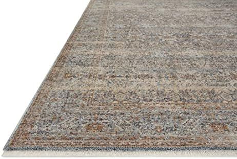 Angela Rose x Loloi Blake Collection BLA-02 Ocean / Mocha, Transitional 9' x 13' Area Rug | Amazon (US)