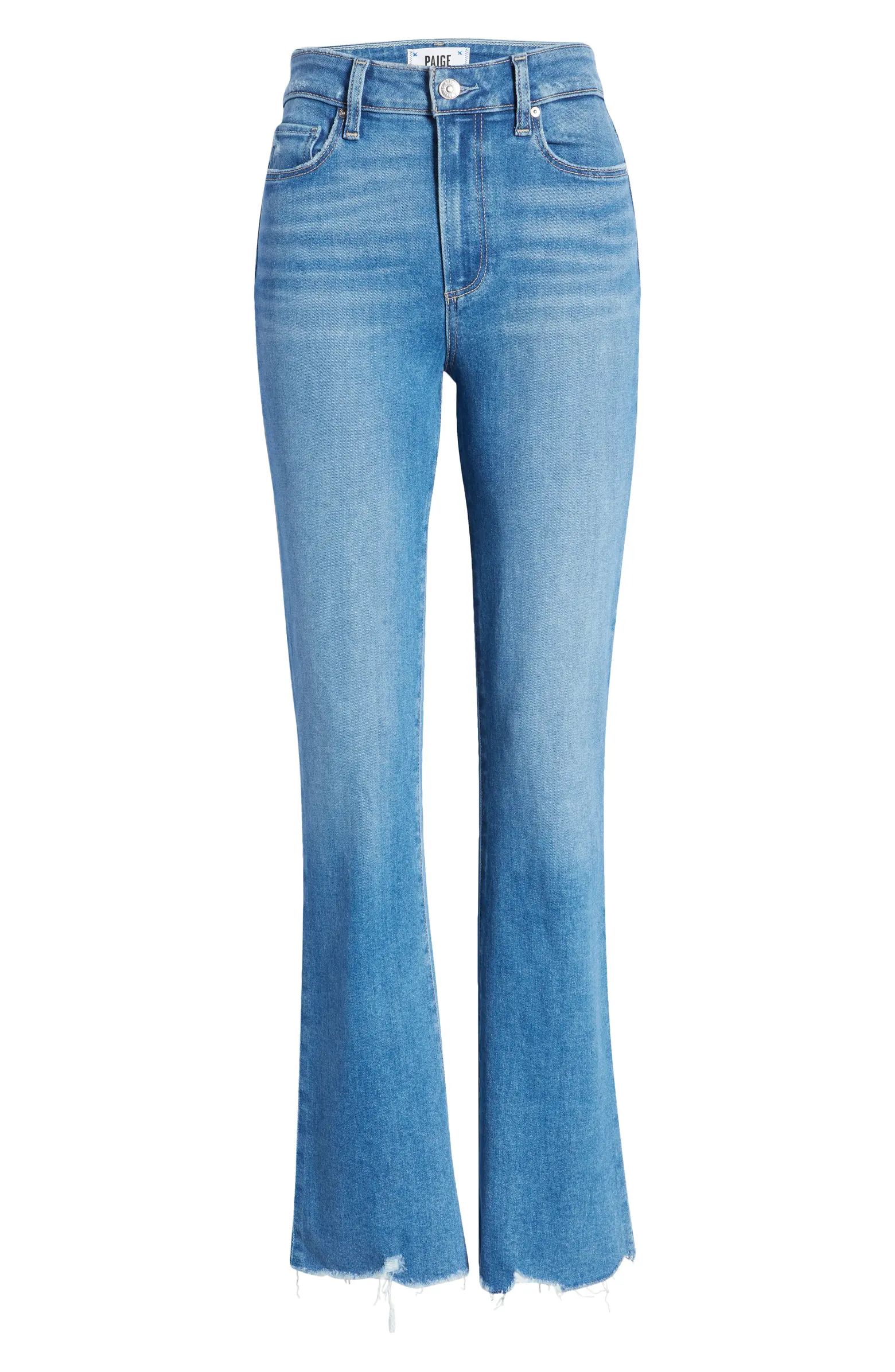 Laurel Canyon High Waist Chewed Hem Flare Jeans | Nordstrom