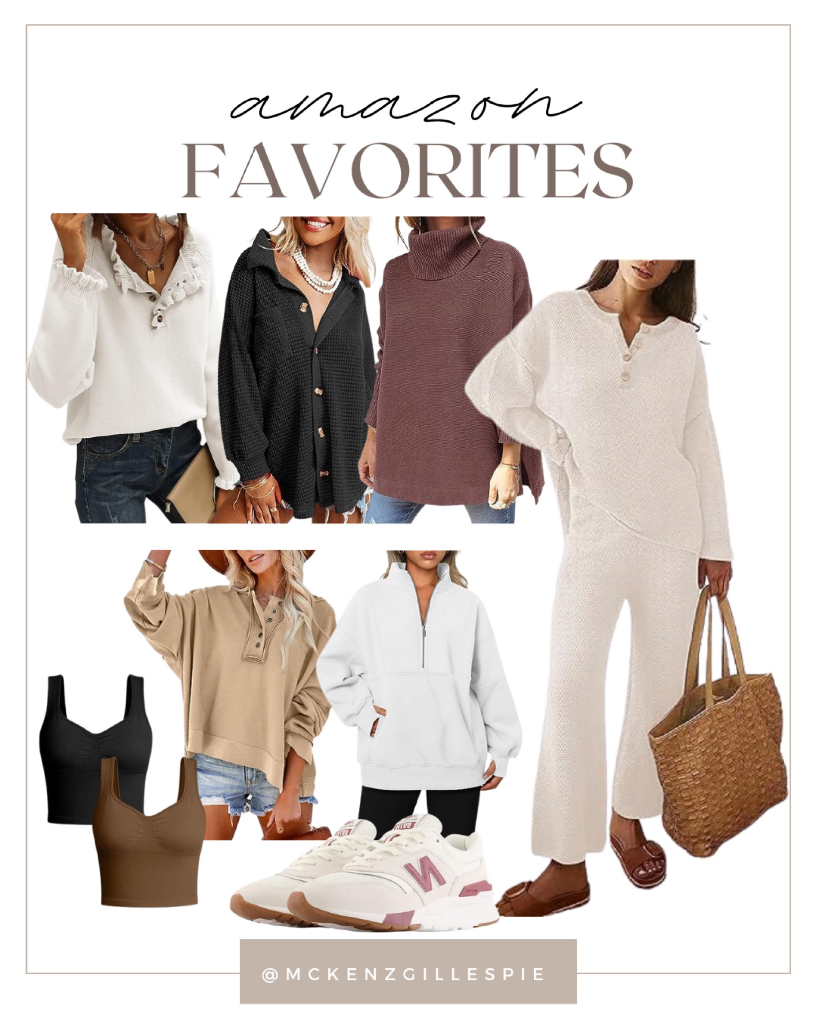 My amazon favorites this week! Absolutely loving all these sweaters  and can’t wait for fall!! Also obsessed with the New Balances!!

#LTKunder100 #LTKFind #LTKSale