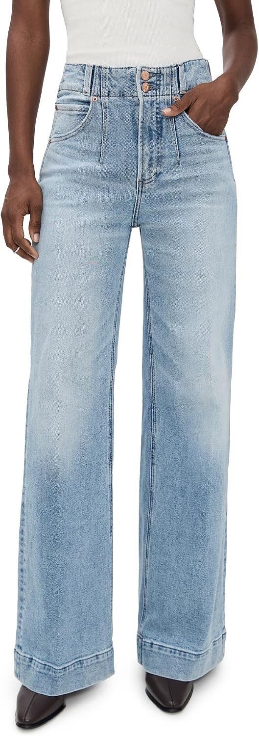Lana Crop - Women’s High Rise Cropped Wide Leg Jeans, Raw Hem | Amazon (US)