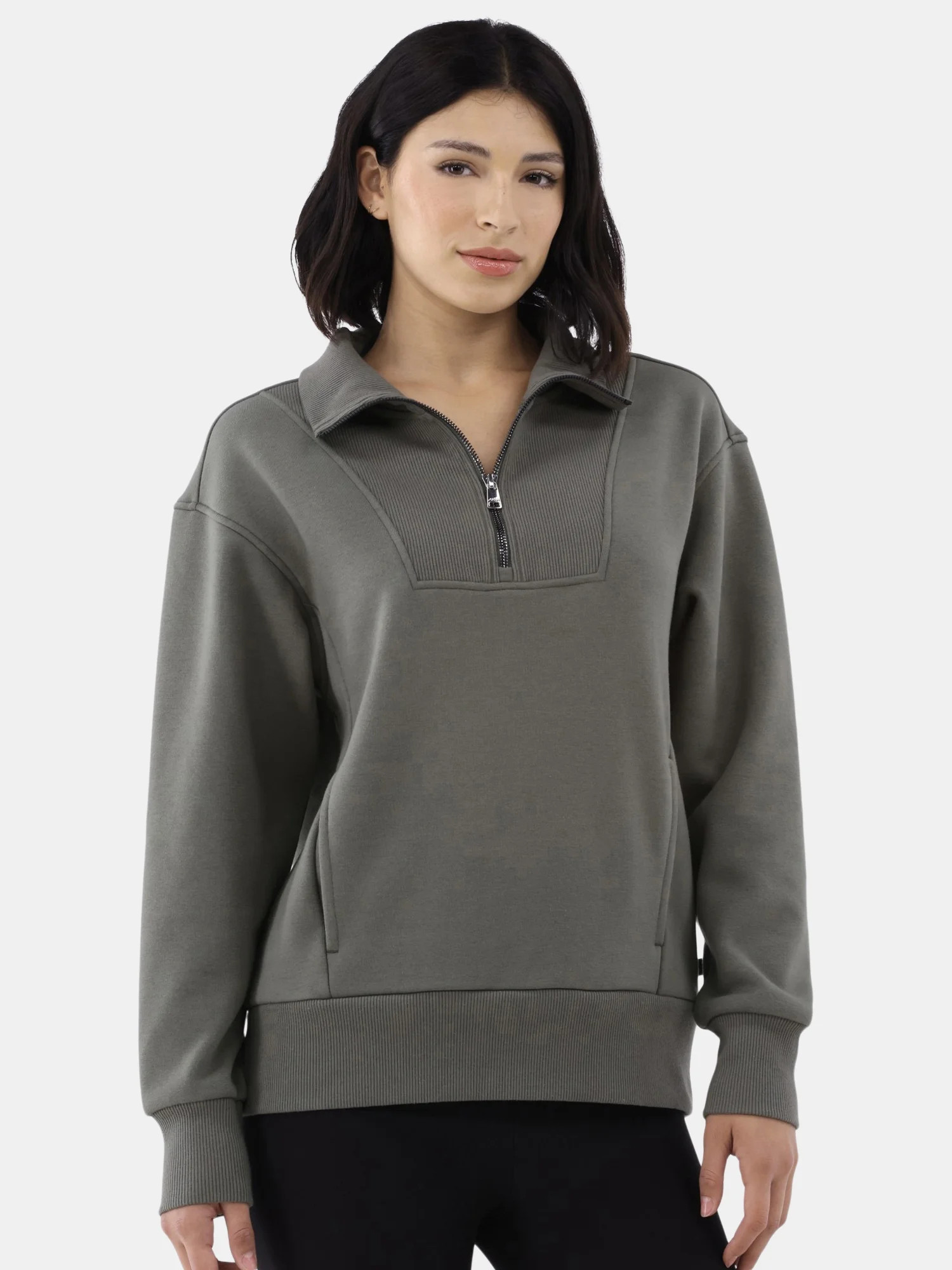 Avia Women's and Women's Plus Fleece-Lined Quarter-Zip Pullover, Sizes XS-4X | Walmart (US)