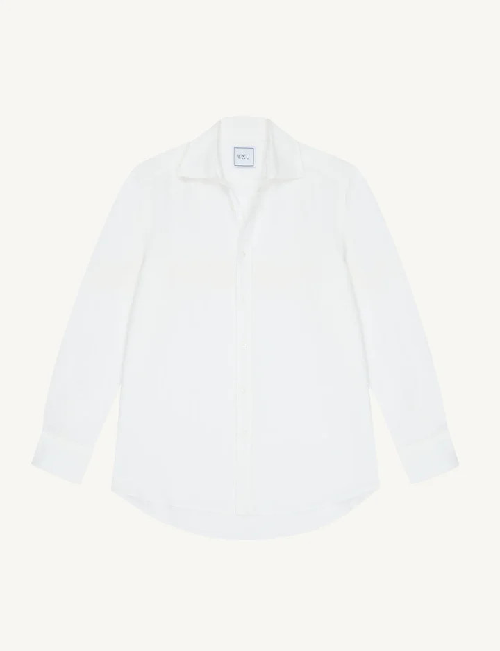 The Boyfriend: Linen, White | With Nothing Underneath