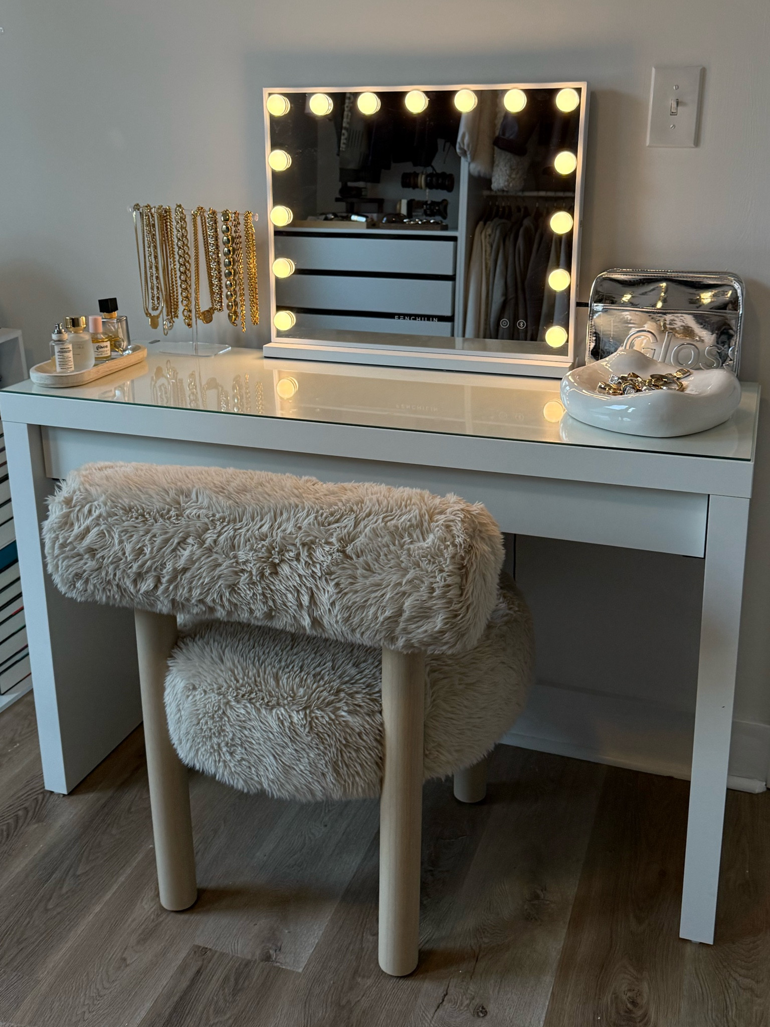 my simple vanity set up 🫶🏽 

#LTKHome