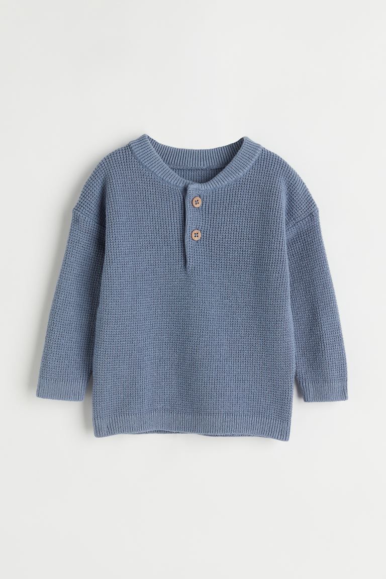 Waffle-knit Henley Shirt | H&M (US)