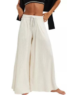 Free People Women's Wait a Minute Wide Leg Pants, Large | Belk