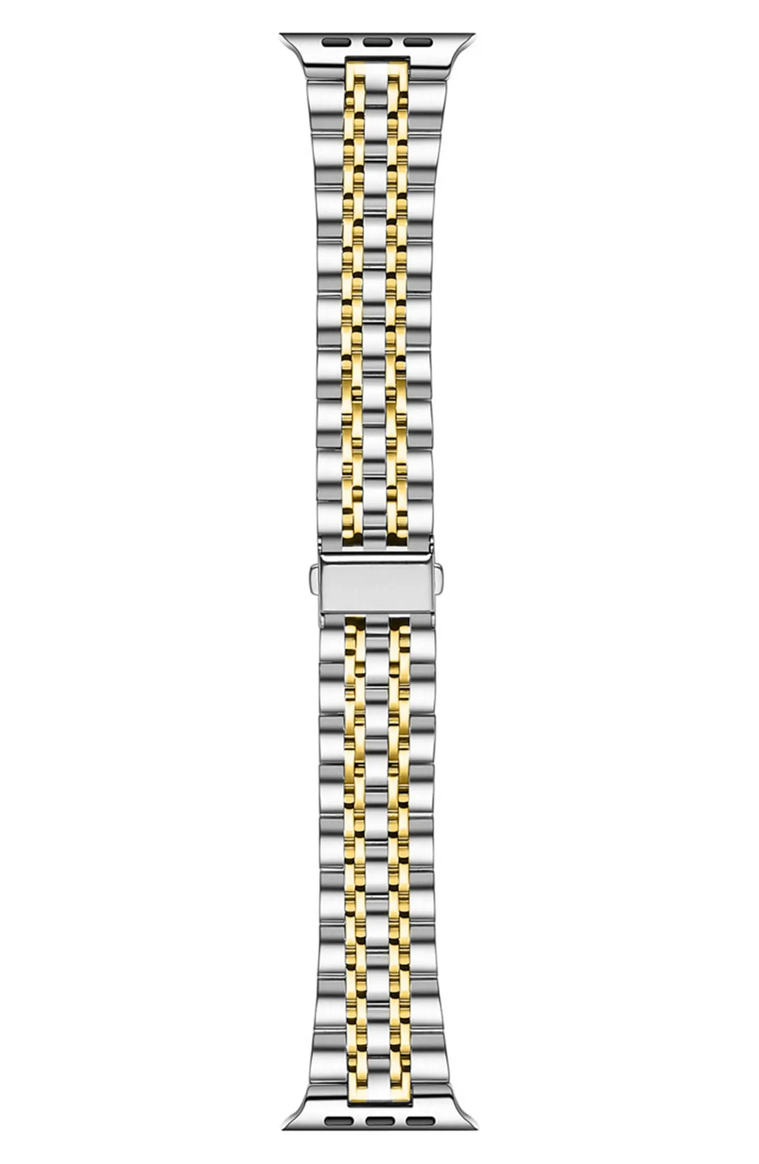 POSH TECH Rainey Silver/Gold Stainless Steel Band for Apple Watch | Nordstrom