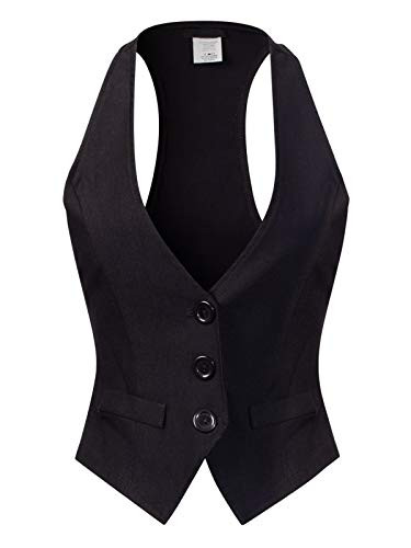 Design by Olivia Women's Slim Fit Racerback Tuxedo Waistcoat Suit Vest | Amazon (US)