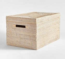 Tava Handwoven Lidded Baskets | Pottery Barn (US)