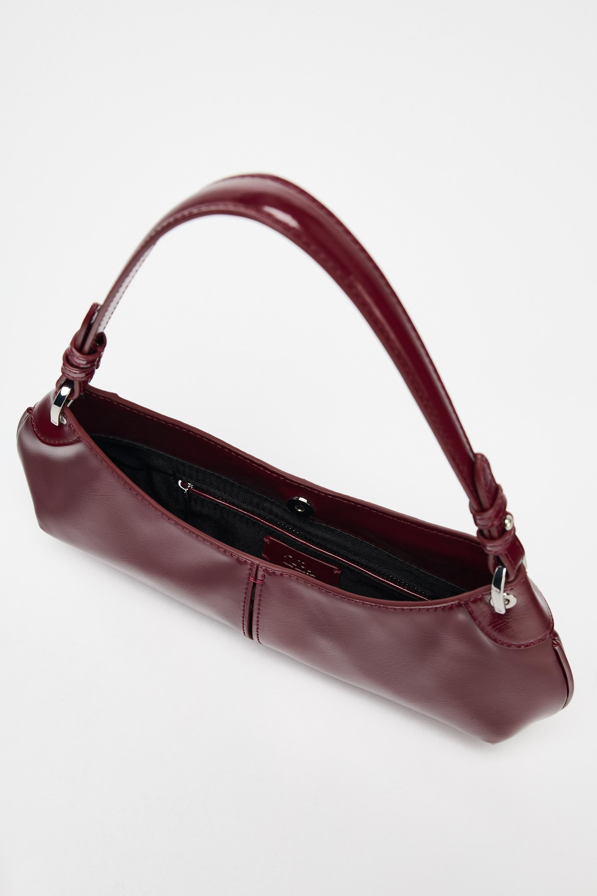PATENT-EFFECT SHOULDER BAG | Zara UK