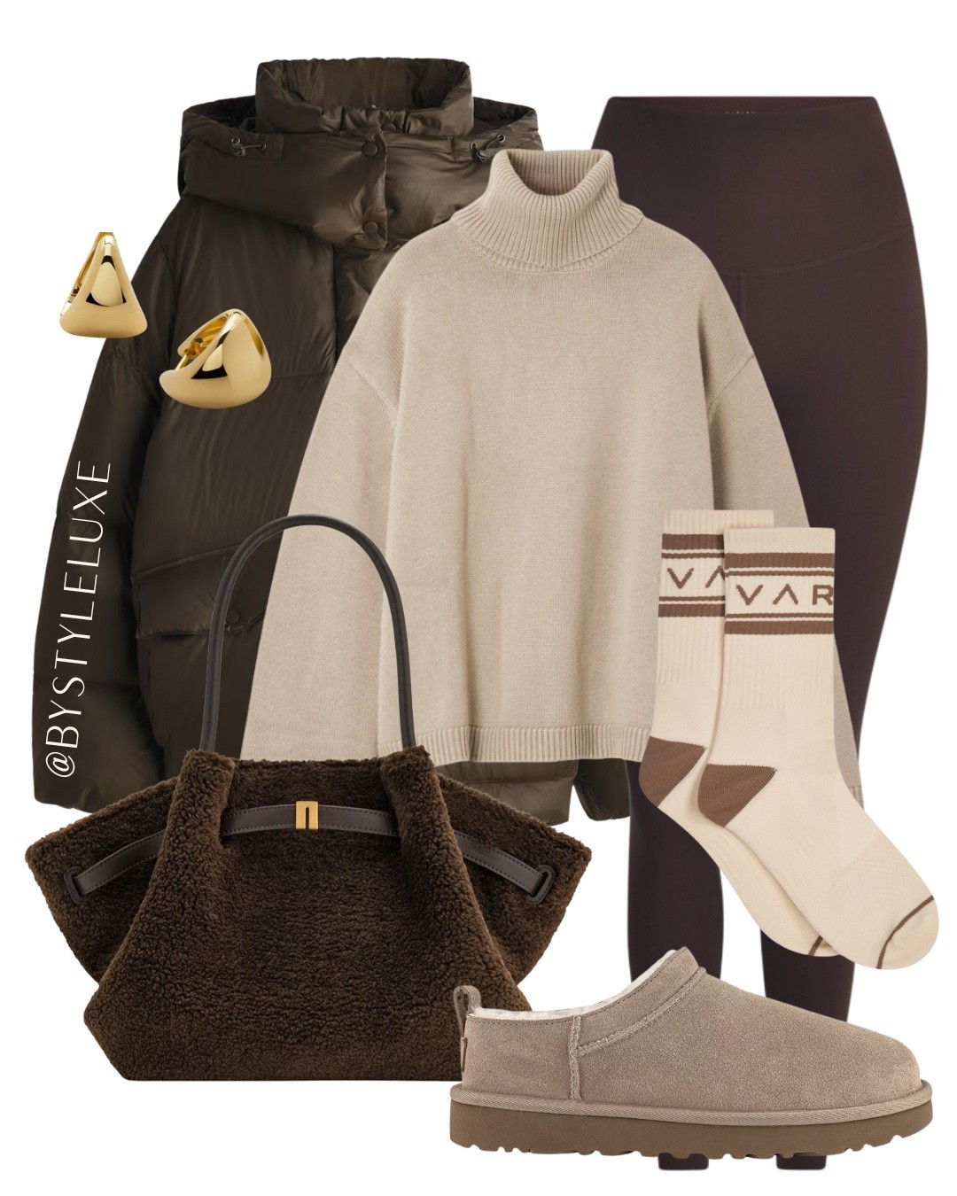 WEEKEND OUTFIT - Comfy and cosy outfit with the brown puffer jacket, leggings and Ugg micro boots

#pufferjacket #winteroutfit #hm 

#LTKshoes #LTKwinter #LTKuk