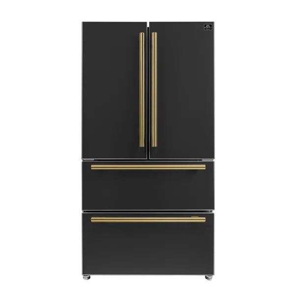 Forno Moena 36" 19.2 Cubic Feet Energy Star Smudge-Resistant French Door Refrigerator | Wayfair North America